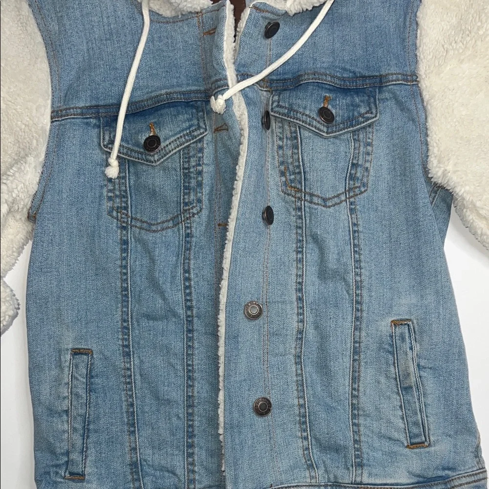 Maurices Light Blue Jacket with Cream Lining - Picture 5 of 9